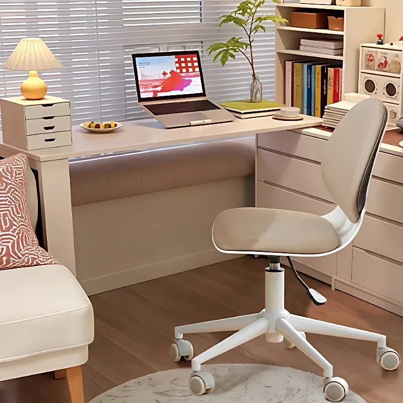 Armless Computer Office Chair Rolling Comfortable Luxury Office Chair Ergonomic Swivel Mobile Sillas De Escritorio Furniture