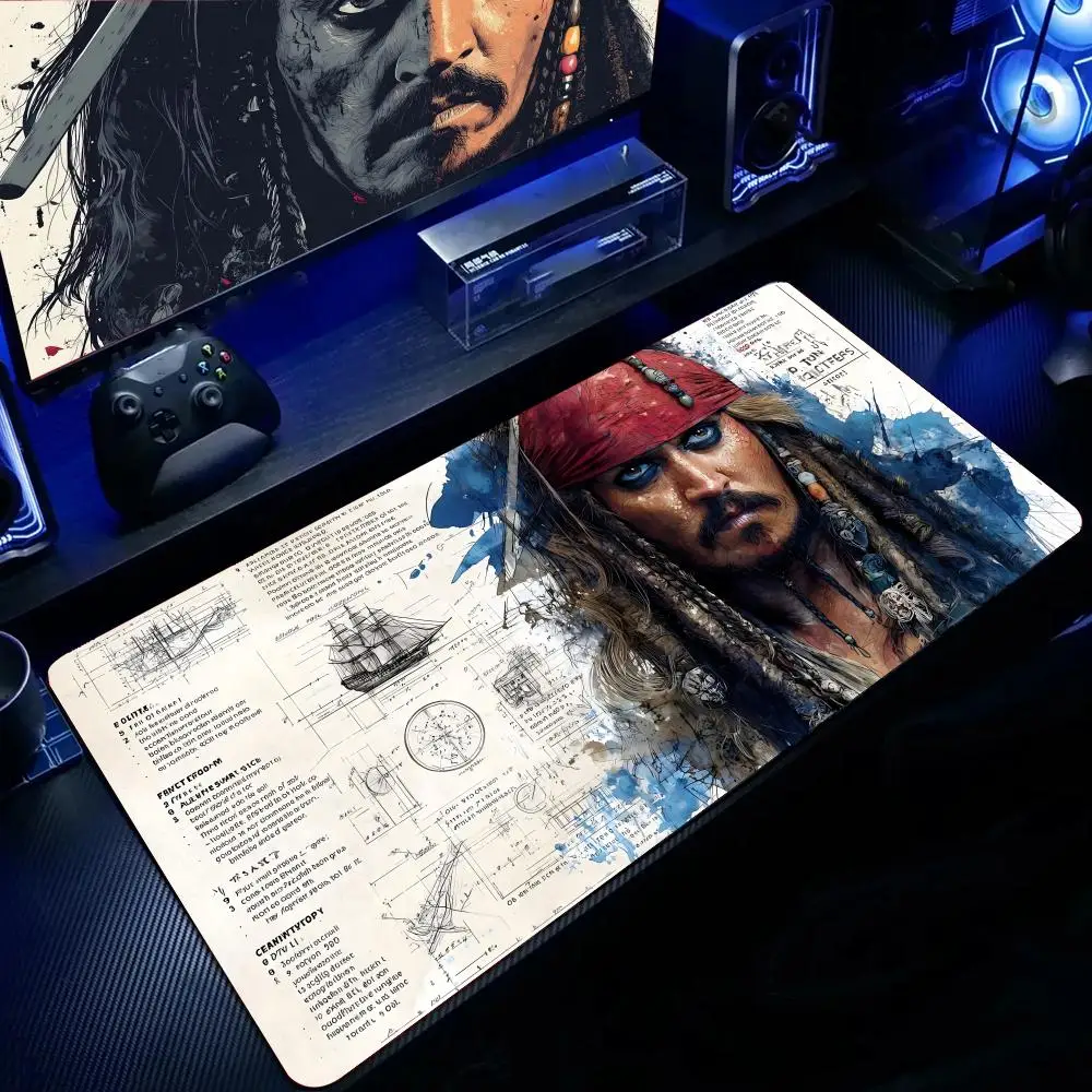 

Коврик для мыши «Пираты Карибского моря», большой игровой коврик для мыши с защитой от скольжения, утолщенный, для компьютерной клавиатуры, настольный коврик