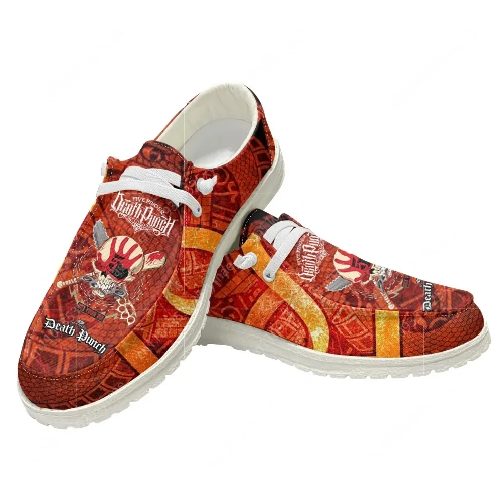 Five Finger Death Punch Band Casual Shoes Mens Womans Flat Shoe Breathable Outdoor Lightweight Footwear Couple Custom Made Shoe