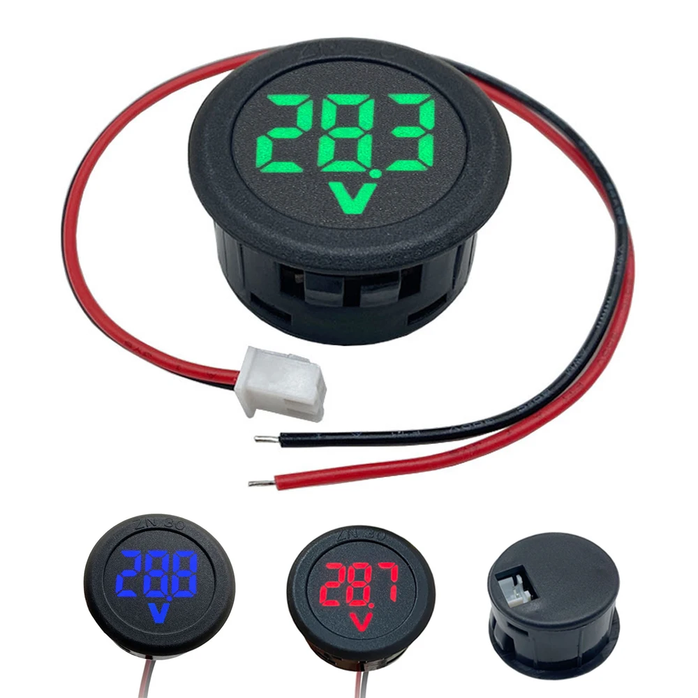 DC 4-100V LED Digital Voltmeter DC Digital Car Voltage Current Meter Volt Detector Tester Monitor Pane