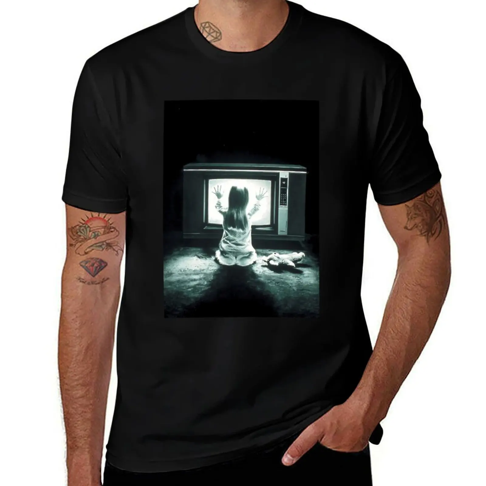The Poltergeist Postcard T-Shirt Basic Breathable Solid Color T-Shirt