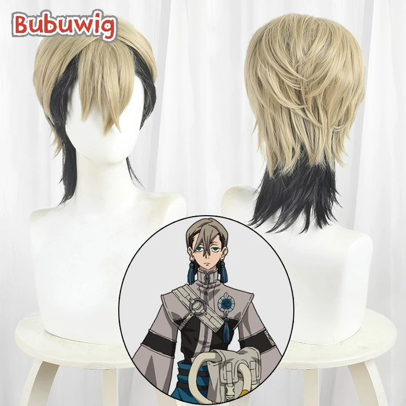 

Bubuwig синтетические волосы Zanka Nijiku косплей парики аниме Gachiakuta Zanka Nijiku 30 см короткий блондин смешанный черный парик термостойкий