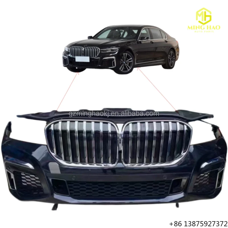 

19-22 for 7 Series 760i 750i G12 Body Kit: Front and rear bumpers, headlights, grille, radiator, engine hood