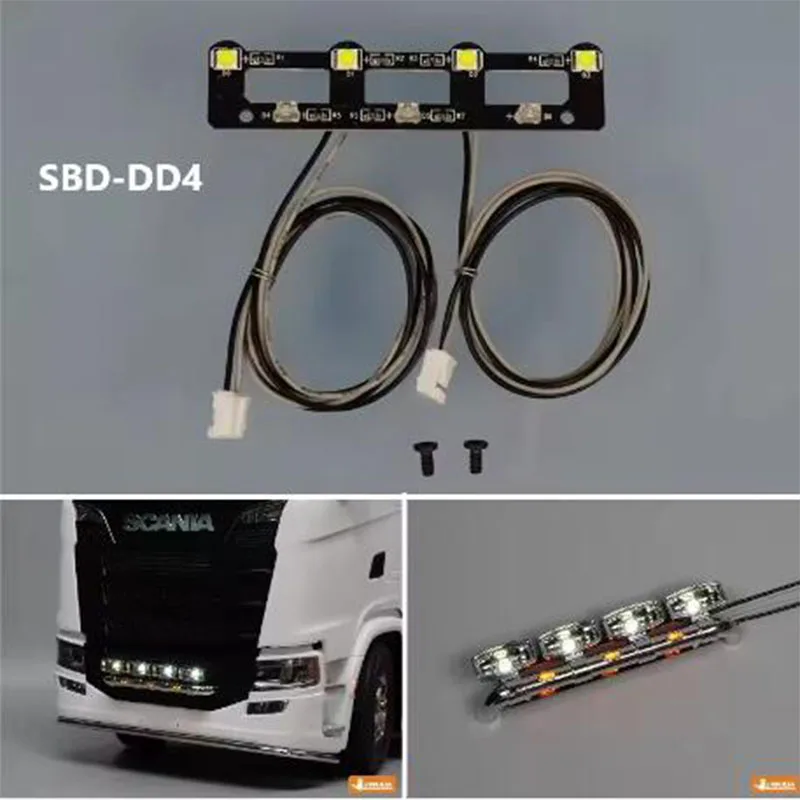 LED Roof Spotlight PCB Light Board for 1:14 Scale Tamiya RC Truck Tipper SCANIA 6x4 770S 56368 LESU DIY