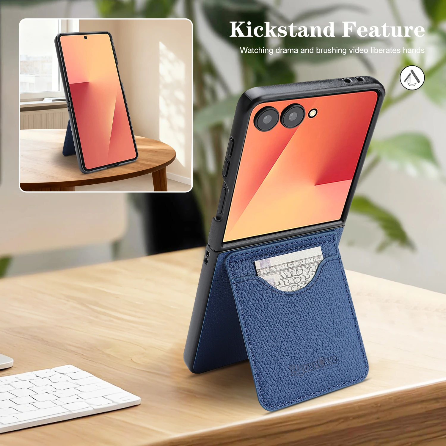 กระเป๋าหนังใส่บัตรพร้อมขาตั้งส - Kickstand Adjustable บทวิจารณ์และราคา