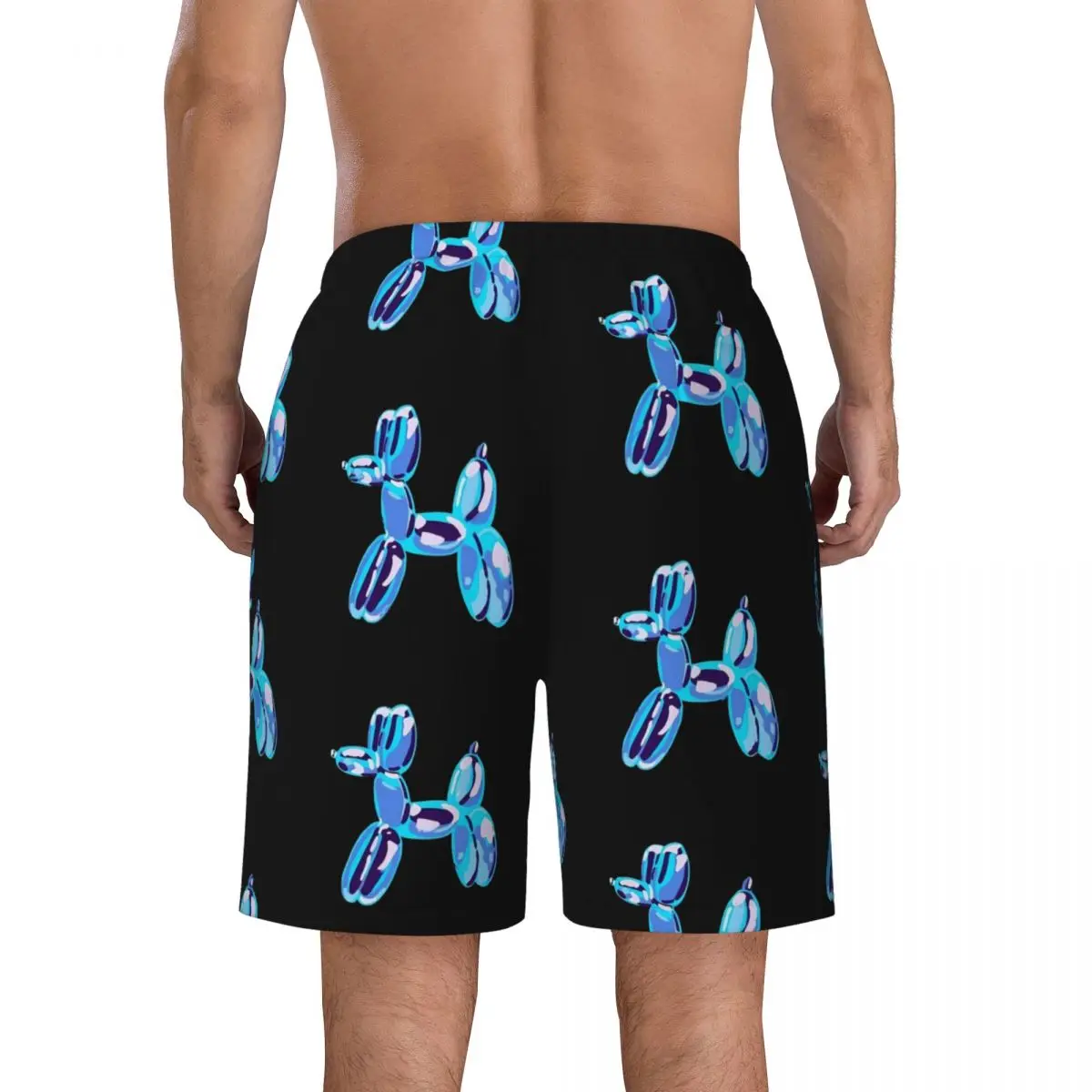 Pantaloncini da surf estivi Uomo Palloncino blu Cane Sport Fitness Pantaloni corti da surf carini Costume da bagno casual ad asciugatura rapida di grandi dimensioni