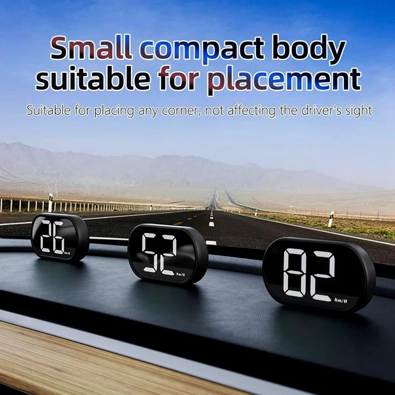 Car HUD Head Up Display,X2 GPS Speedometer, Digital Speedometer MPH With LED Large Font, Plug & Play, For All Cars