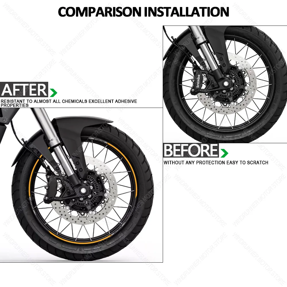 À prova d'água Etiqueta Roda Protetora, Resina De Alta Qualidade, Motos Acessórios, Moto Guzzi Stelvio 2024