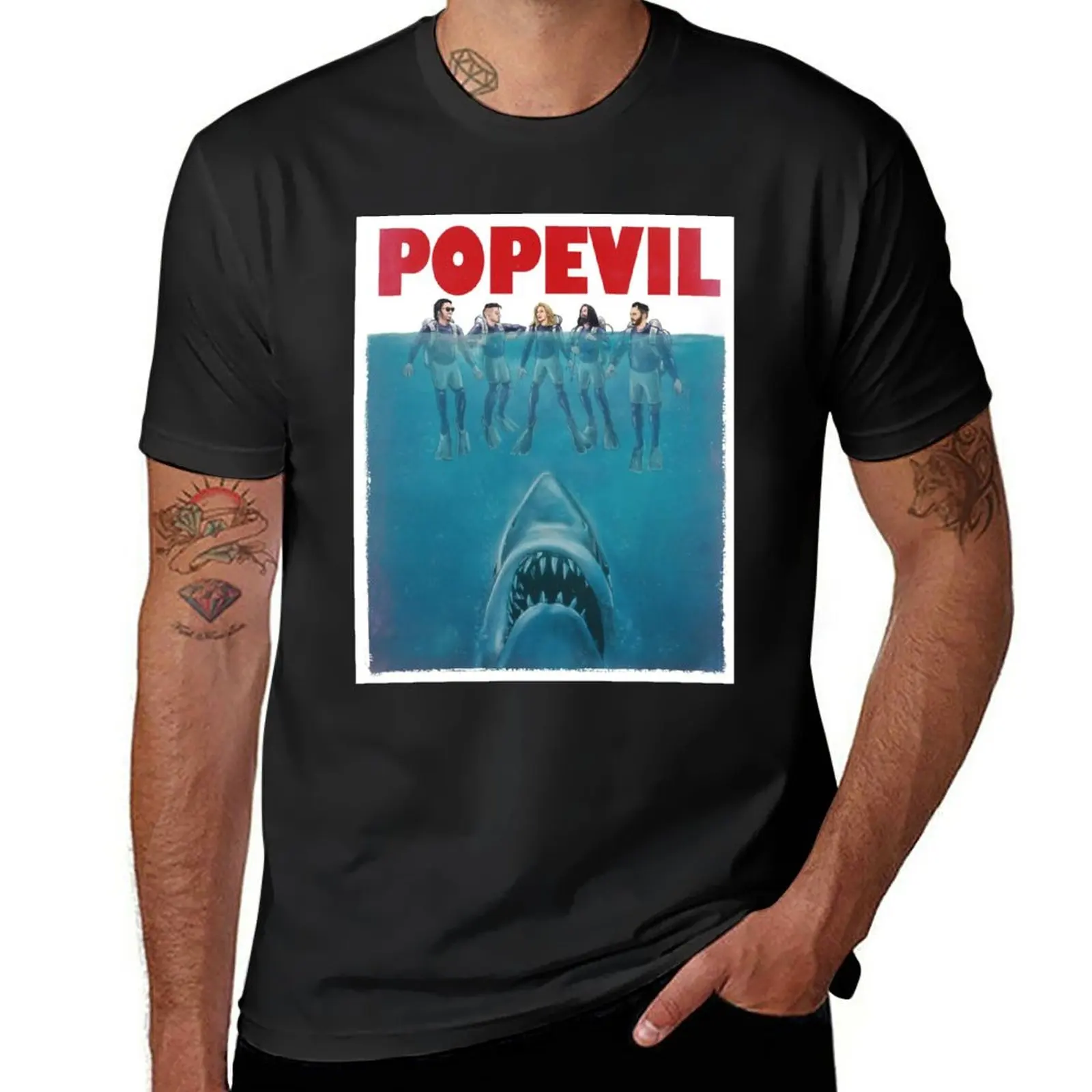 

New POP EVIL BAND T-Shirt hippie clothes anime clothes customized t shirts tops mens plain t shirts