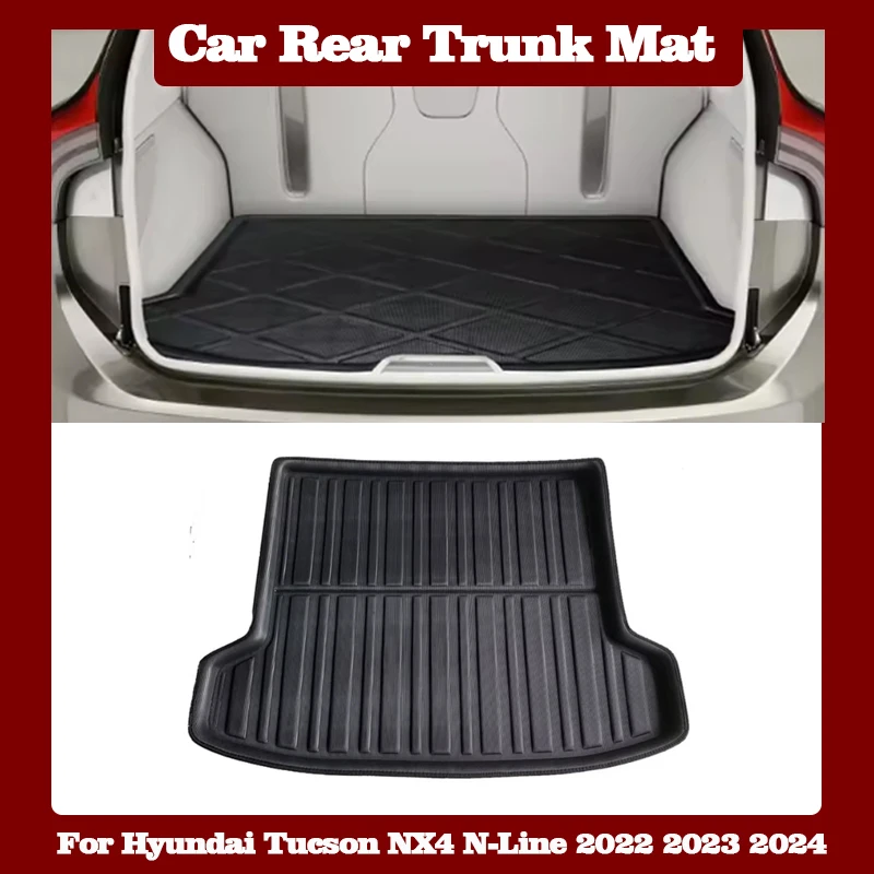

Car Rear Trunk Mat for Hyundai Tucson NX4 N-Line 2022 2023 2024 Waterproof Luggage Cargo Boot Pad Liner Cover Rug Custom Parts