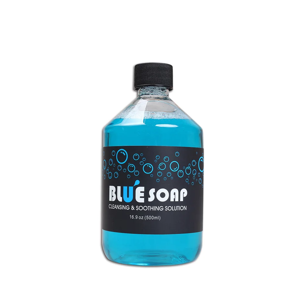 New Arrive 500ml Bottled Blue Soap Cleaning & Soothing Tattoo Supply images - 6