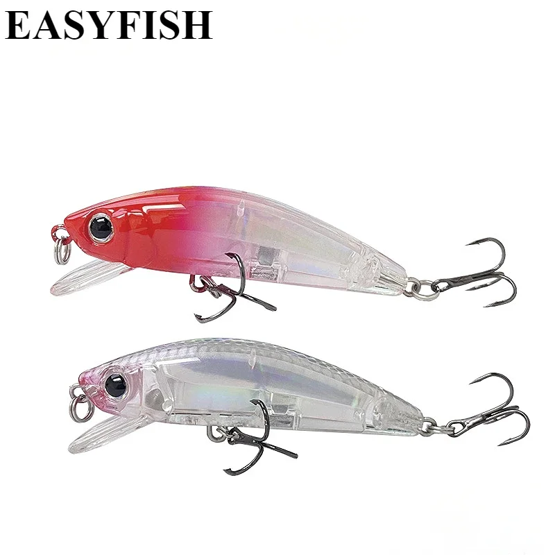 66mm 7.8g 3D Minnow Fishing Lure Floating Wobblers Artificial Hard Bait Inshore Crankbait Pesca Trout Fishing Tackle Accessories