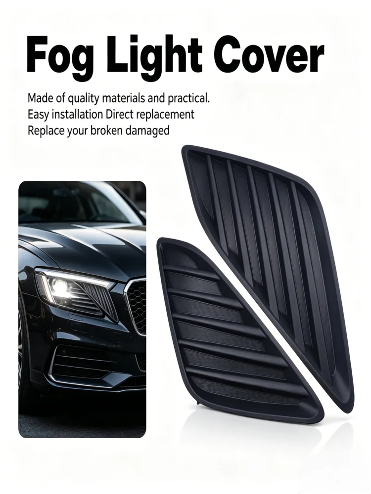 1 Pair Bumper Insert Grille Fog Light Hole Cover 5212706260 5212806260 For 2012-2014 Direct Replacement Car Parts