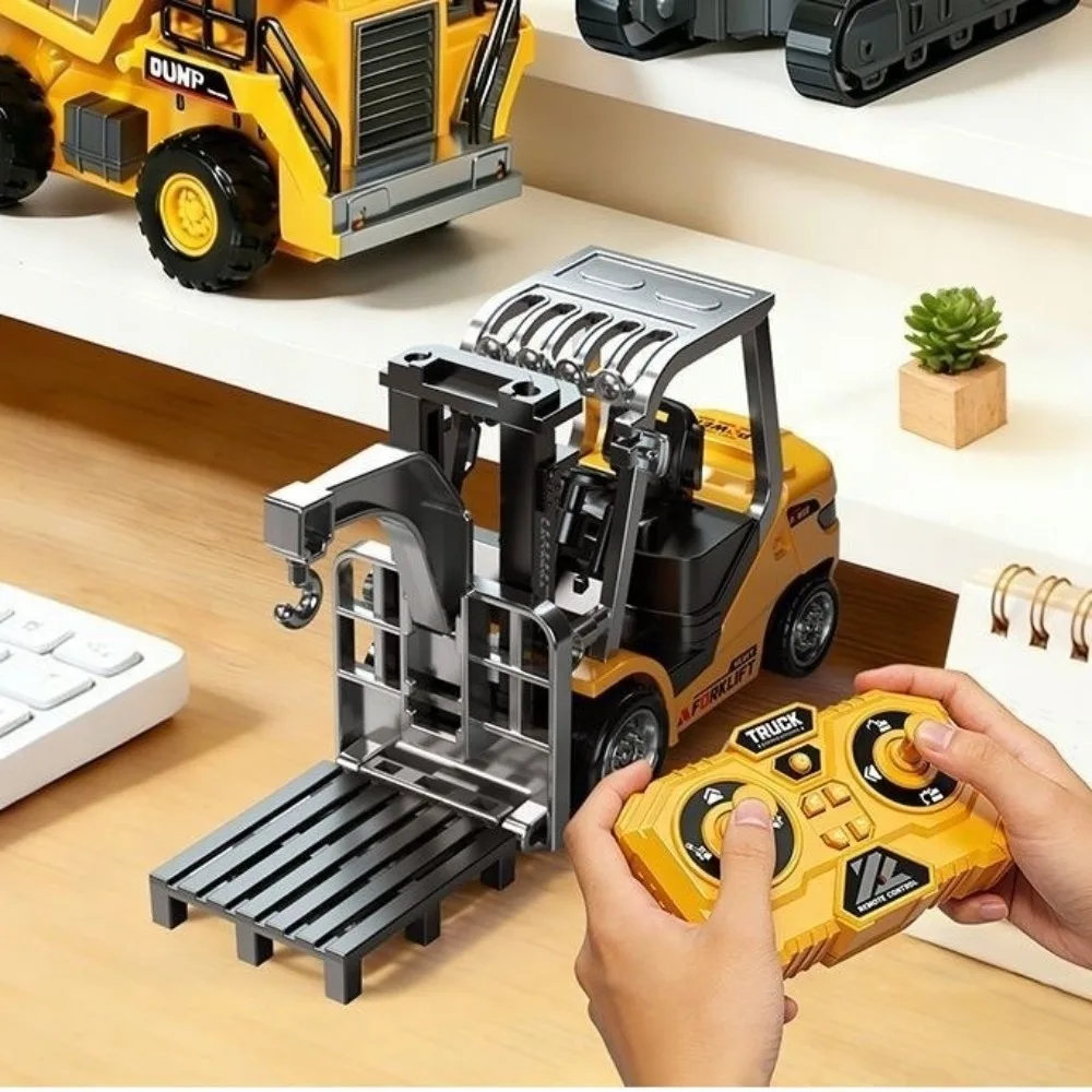 Remote Control Remote Control Forklift Alloy Material Full Proportion Dump Truck 1:64 Scale Sound Effects Remote Control Car