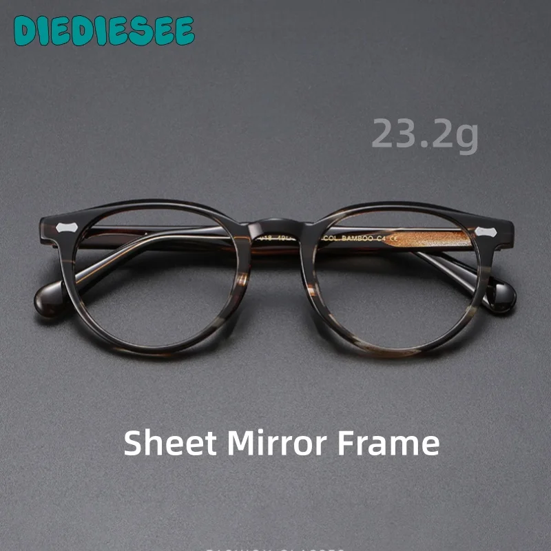 

DIEDIESEE Новые очки с защитой от синего света, ручной работы, круглая оправа, модные классические ультралегкие высококачественные художественные ретро-очки, модель 018