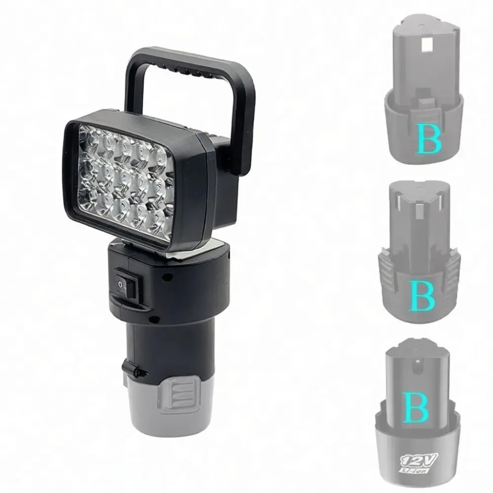 18LED Portable Handheld Work Light Flashlight Compatible With BL1013B Battery For DIY Repair Camping Site Lighting Solutions