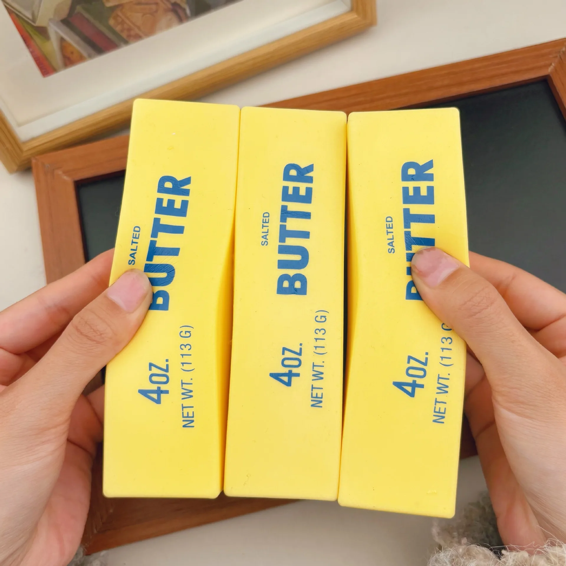 Sticky Wet Touch Butter Stick Squishy Fidget Toy Elastic Cheese Stick PU Slow Rebound Squeeze Toy Relieving Stress Anxiety