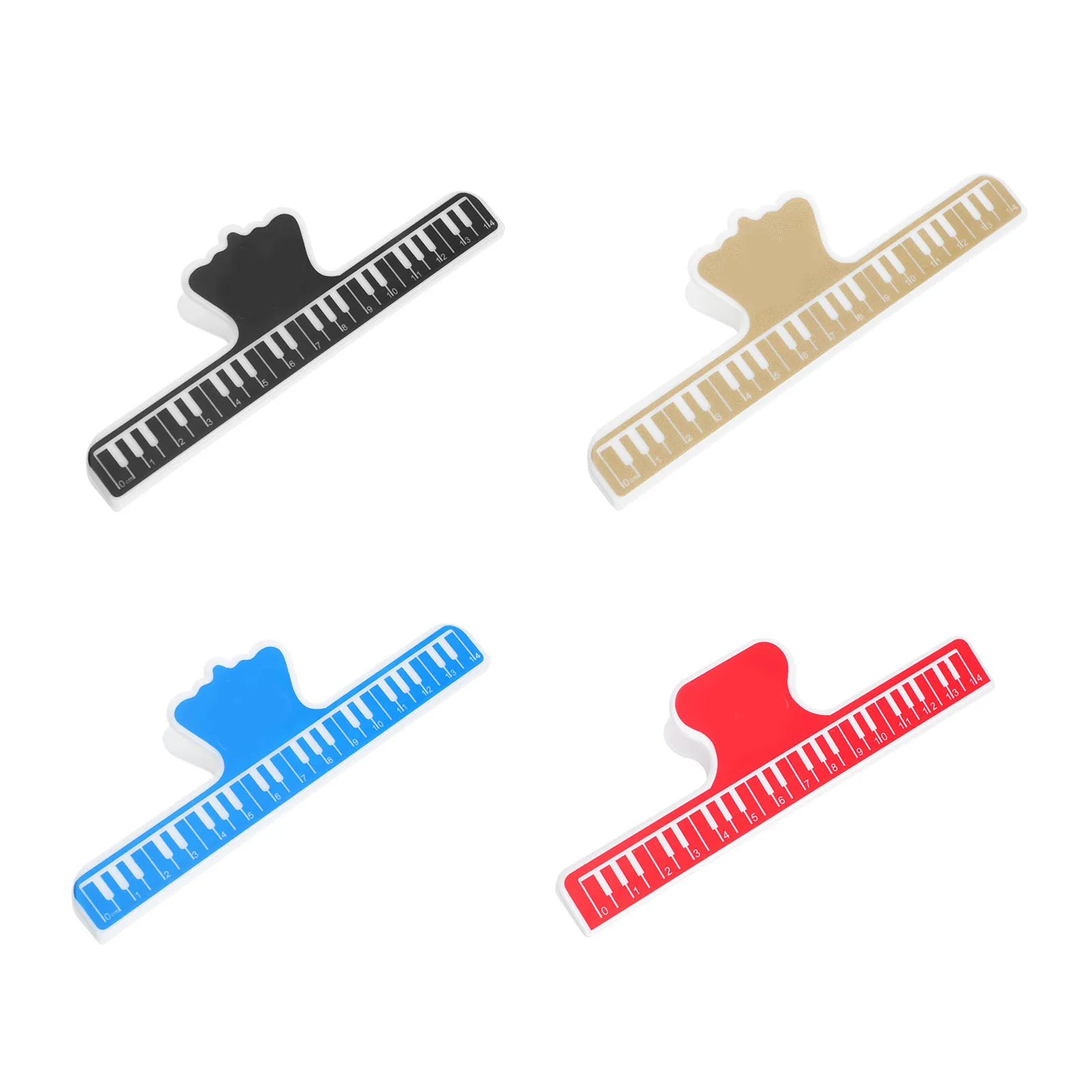 

4Pcs Music Score Clips Piano Sheet Page Fixing Holders Durable Transparent Fixed Clips for Performance Page Fixing Folder