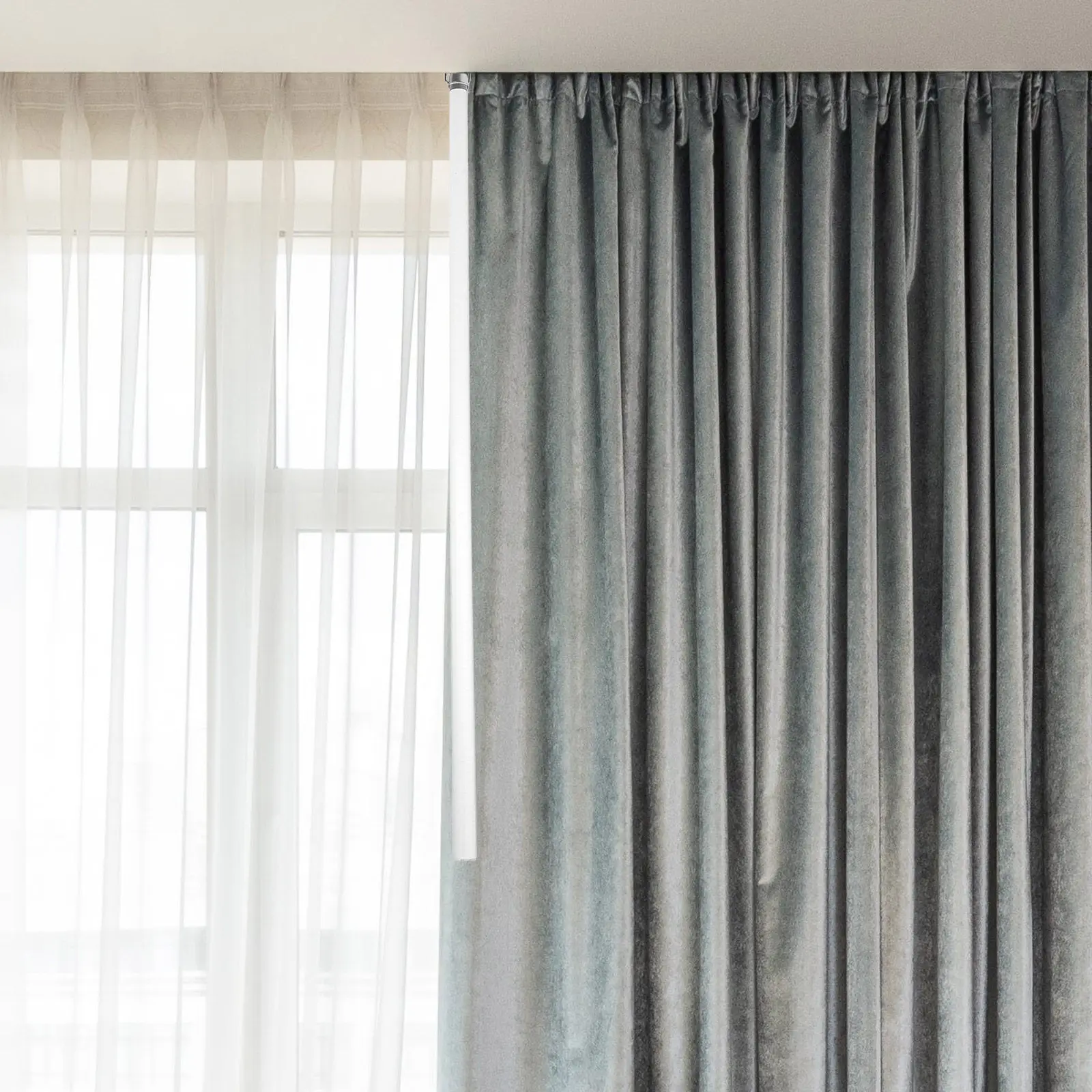 Acrylic Curtain Pull Rod Clear Transparent Tension Extension Wand Sliding Drapery Rod Modern Home Decor Window Treatment