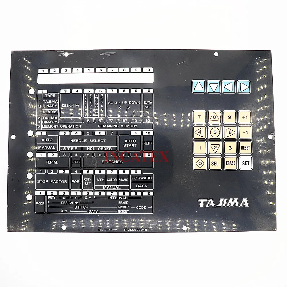 Gute Qualität Tajima Stick maschine Ersatzteile Panel Film tmef