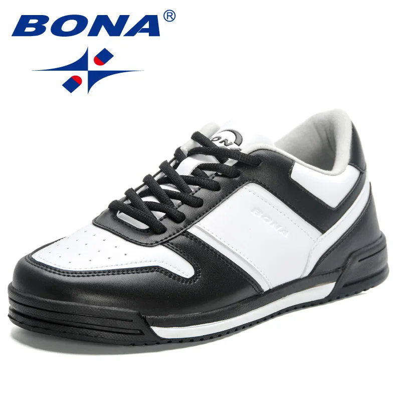 

BONA 2024 New Designers Men Comfortable Fashion Vulcanized Shoes Skateborading Trend Flat Breathable Sneakers