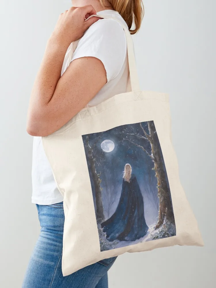 Winter Maiden of the Moon Tote Bag Reusable bags Big bag Gift bag Handbags Canvas Tote