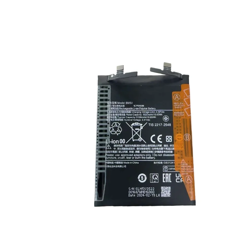 New Replacement Battery BM5V BN5P BM5U for Xiaomi Redmi Note 13 Pro+ 5G Phone Battery+Tools