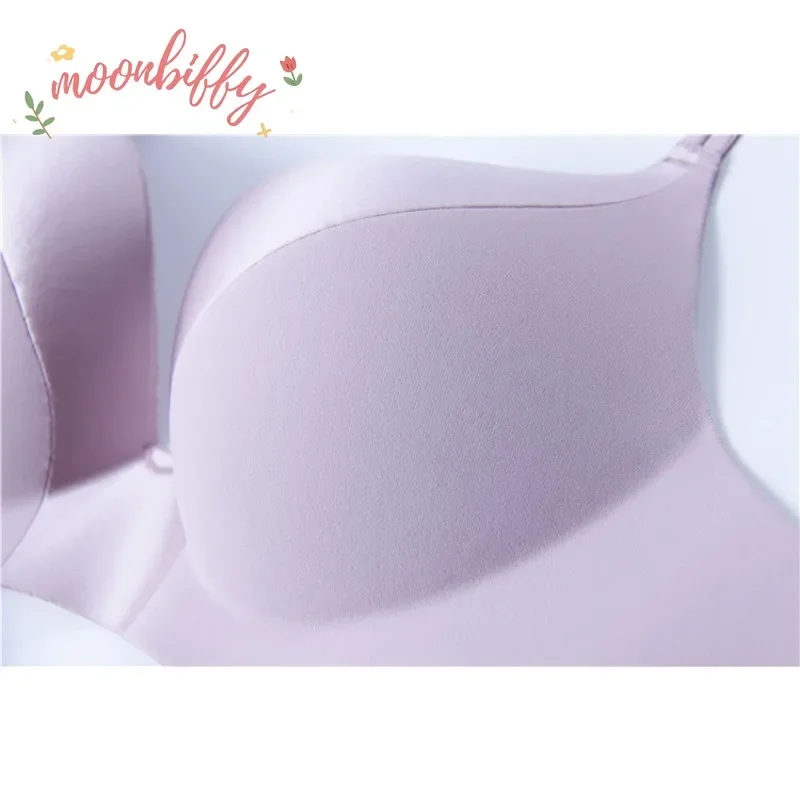 Lencería Sexy sin costuras con escote en V profundo para mujer, sujetador de realce de copa 3/4, ropa interior cómoda y transpirable, Bralette