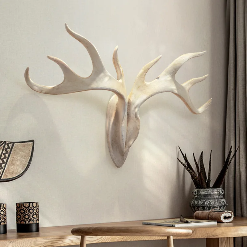 Artificial Resin Antler Decoration Wall Hangings Bar Wall Three-dimensional Deer Head Wall Decoration