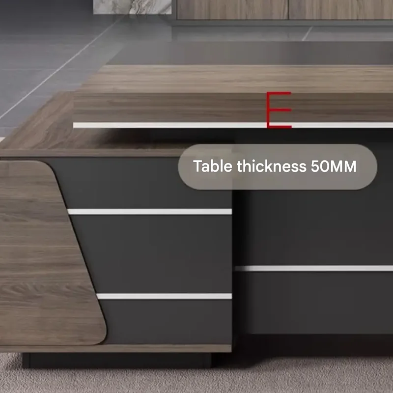 Minimalist Wide Set Computer Table Base Large Modern Executive Wooden Computer Desks Organizers Meuble Bureau Hotel Furniture