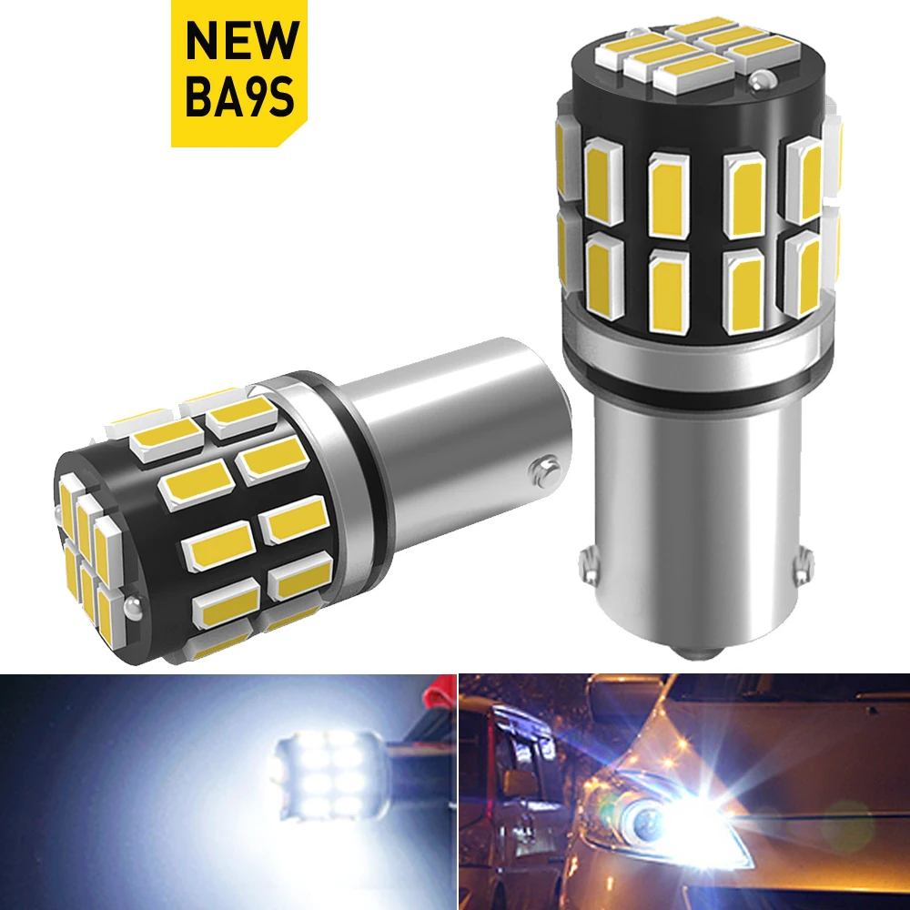 2Pcs BA9S 3893 T4W T5W 3860 3796 T2W Led Moto Reading Light Car Parking Lamp Su…