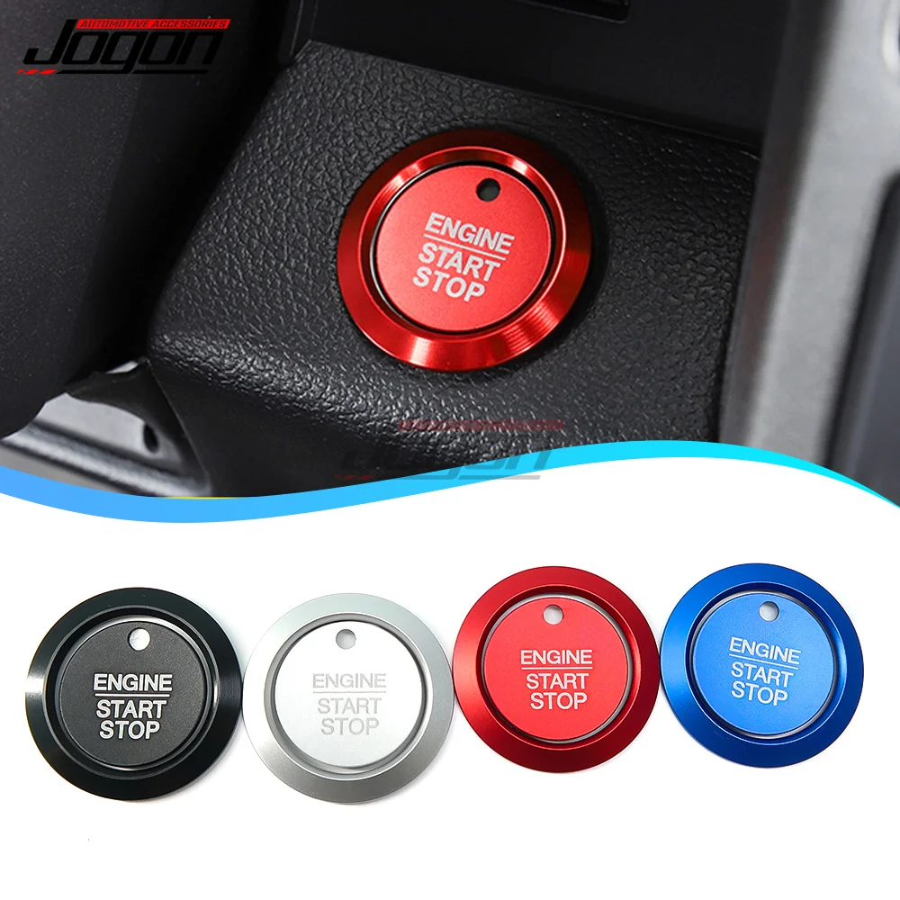 For Ford F150 F-150 Kuga Focus MK4 Fiesta ST Car Engine Start Stop Button Cover Ignition Key Push Cover RingsCar Accessories