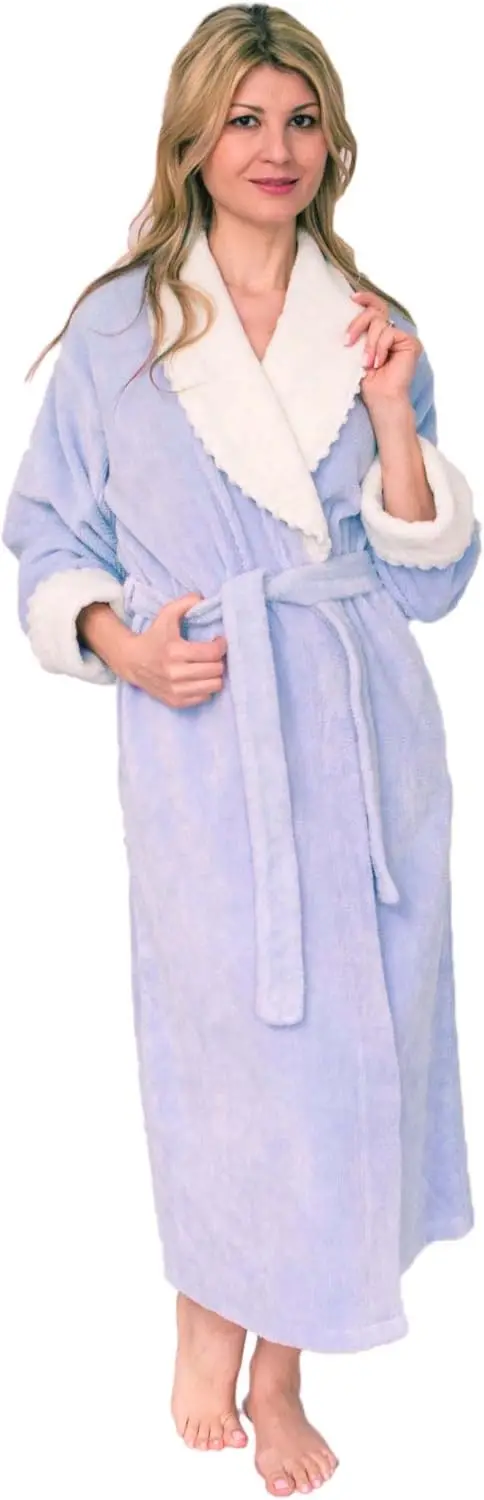 

Women's Soft Cotton Chenille Wrap Bathrobe - Lightweight & Absorbent