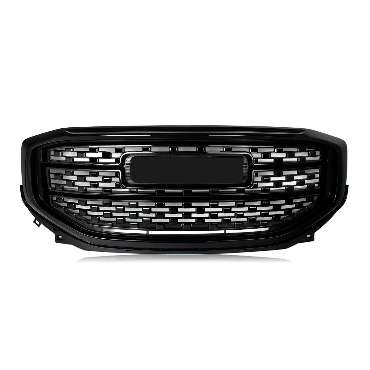 Magickit Gloss Black Front Bumper Upper Grille for 2017 2018 2019 GMC Acadia Denali Radiator Center Grill Mesh 84378394