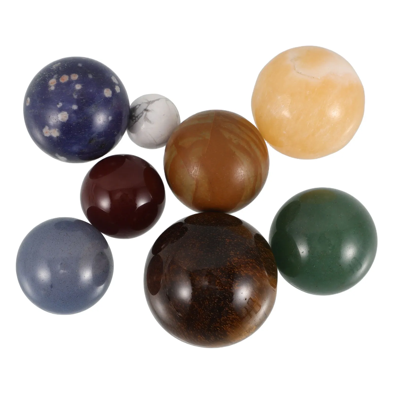 الحجر الطبيعي النظام الشمسي أطقم منمذجة 8 كواكب ألعاب أطفال كرات الفضاء ديكور مشروع التعليم التكنولوجيا اللبنات غالاكسي