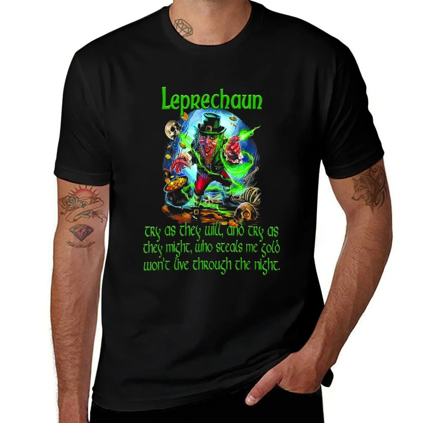 

Leprechaun Horror Movie St. Patrick's Day T-Shirt man t shirt cotton t shirts for man graphic tees