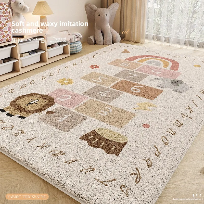 

Children's Carpet Reading Area Baby Crawling Mat Thickened Non-Slip Washable Living Room Bedroom Bedside Rug