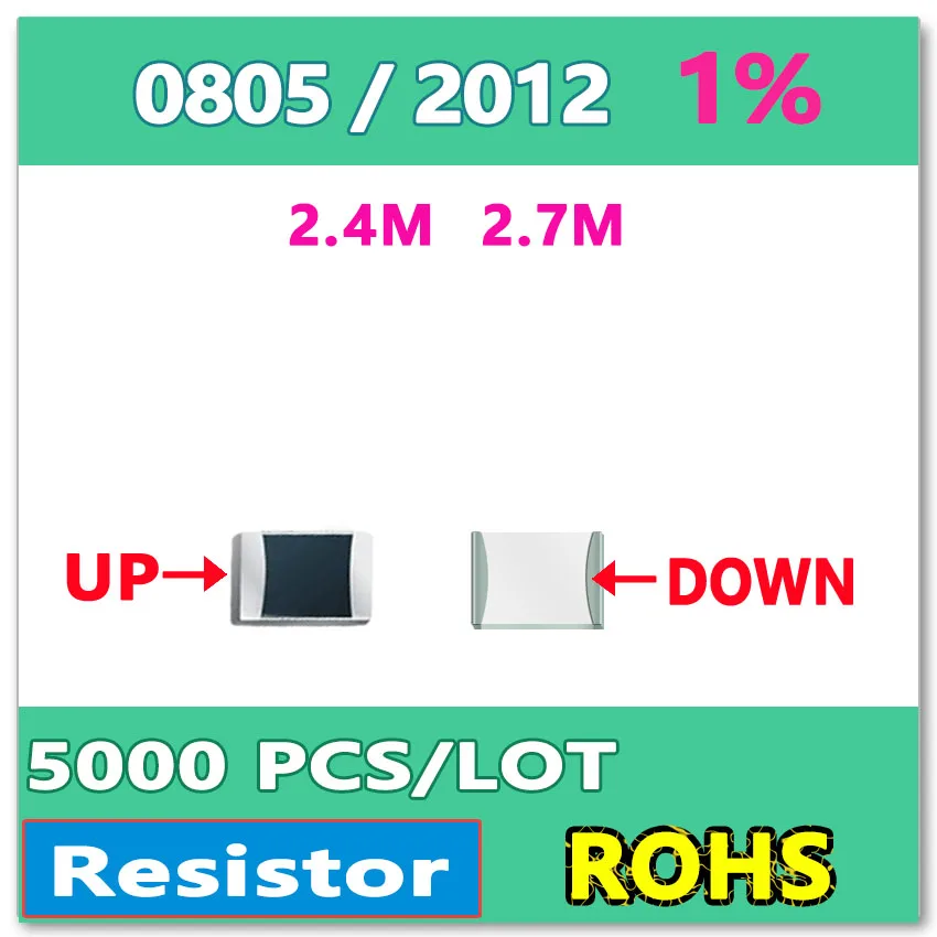 

JASNPROSMA OHM 0805 F 1% 5000 шт. 2,4 м 2,7 м smd 2012 резистор