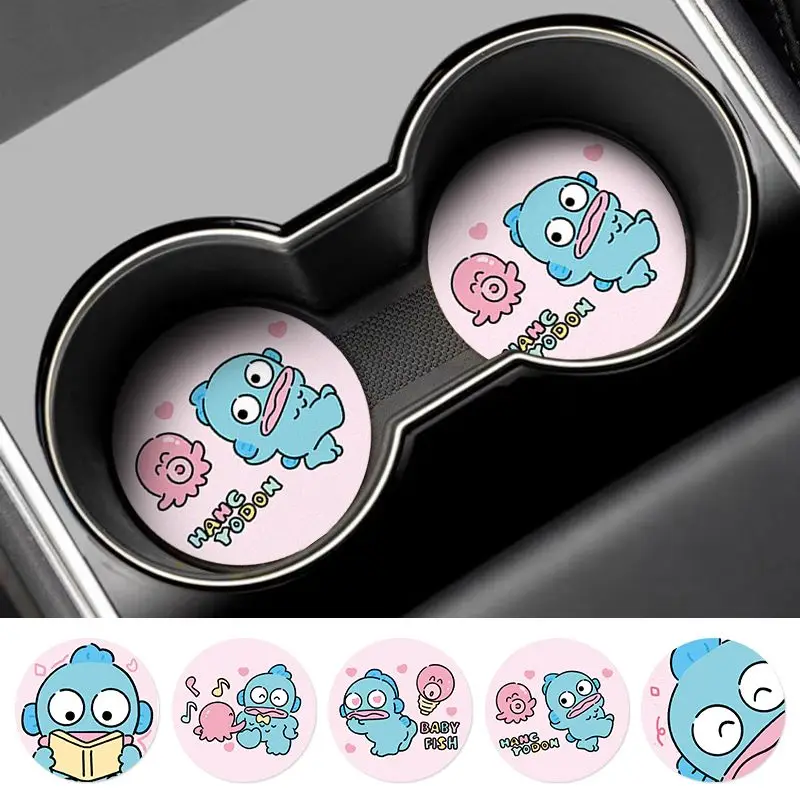 Veículo Montado Decorar Suprimentos, Anime Hangyodons Dos Desenhos Animados, Kawaii Carro De Armazenamento De Copo De Água, Boca Feia, Peixe, Anti-Slip Coasters