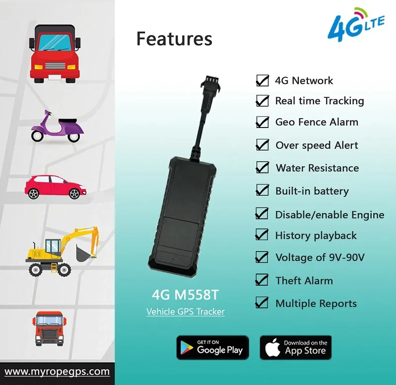 جهاز تتبع GPS 4G LTE ACC كشف الإشعال جهاز تعقب GPS للسيارة سهل الإخفاء GPS جهاز تعقب المركبات