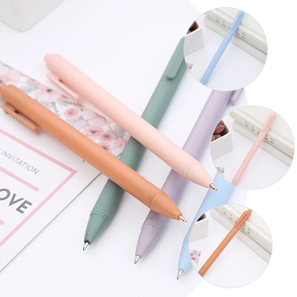 

5Pcs Pressing Gel Pen Creative Testing Student Writing Tools Safe Plastic Materials Long Service Pen