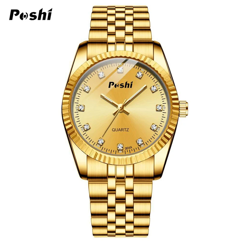 

POSHI Fashion Men's Watch Quartz Wristwatch for Women Luxury Stainless Steel Simplicity Casual Original Watches Top Brand 2023