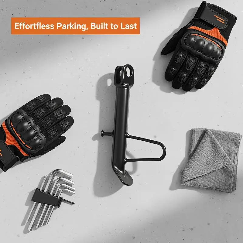 Electric Scooter Side Stand Universal Fit Stable Parking Rack Thickened Extended for E-Bike Foldable Travel Scooter Accessory