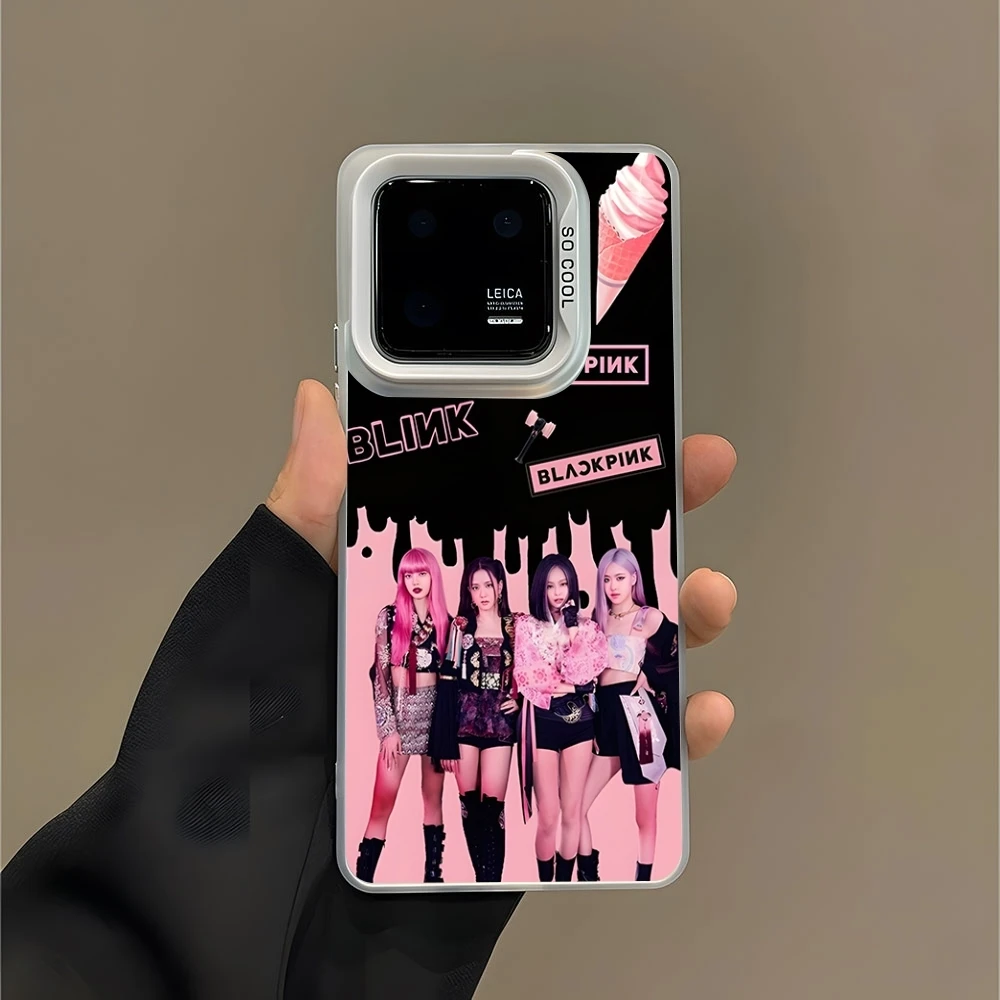 Kpop-BLACKPINKs-Girls  Phone Case Laser Matte Hard for Samsung s 22 23 24 Note 20 Ultra Plus PRO FE Black White Cool cover