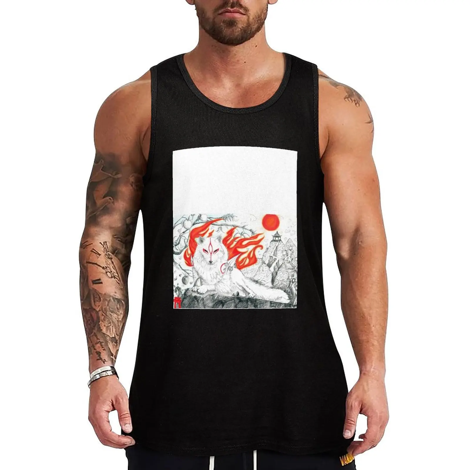 

Amaterasu Okami Tank Top Dry Fit Tank Top Moisture Wicking Sports Sleeveless