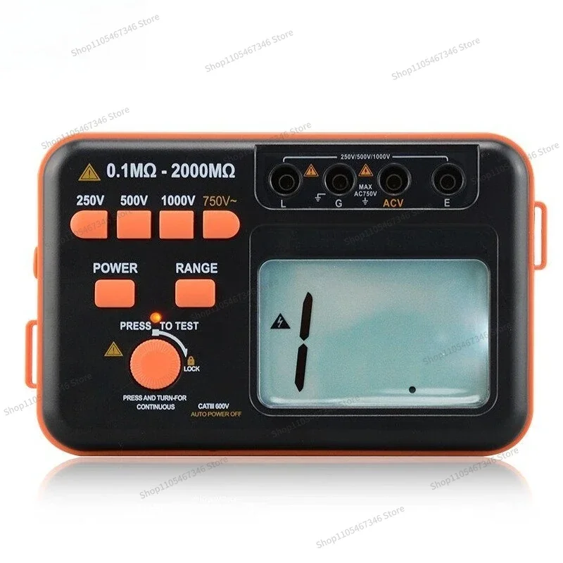 RoRuSFor Insulation Resistance Tester VC60B+VC60D+VC60E+VC60F High Voltage Digital Megohmmeter