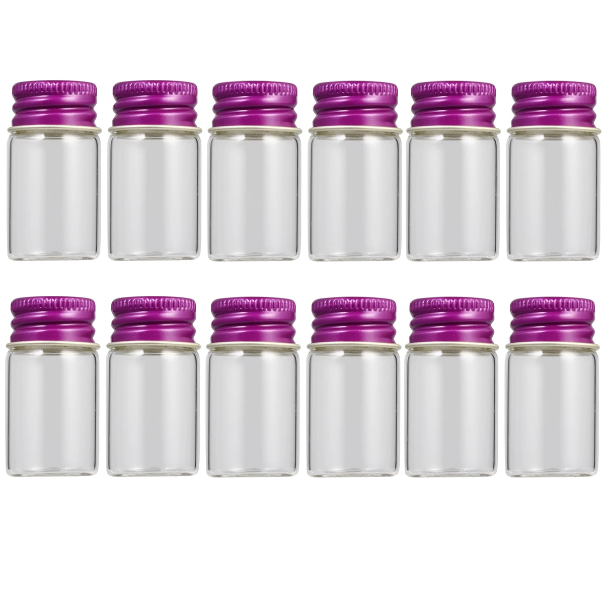 

Clear Bottle Small Vial Sealed Container Reusable Transparent Little Bottles with Lids Ink Reagent