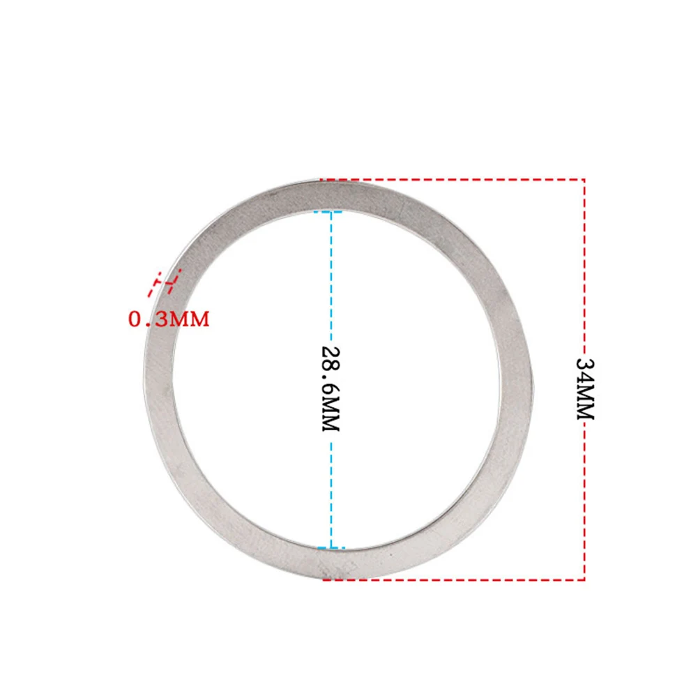 2-Pack Precision Steel Bike Headset Spacers 0.3mm X 28.6mm 1 1/8