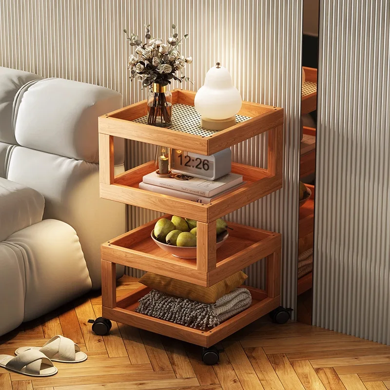 Mobile coffee table, sofa side cabinet, small table, creative minimalism, bedside table, side cabinet corner, simple shelf