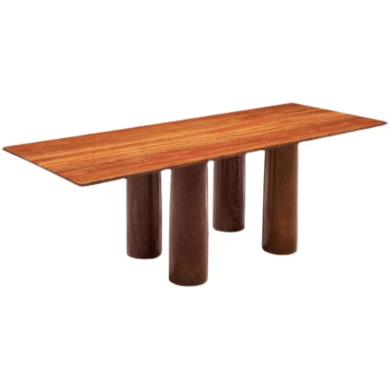 

xx-Modern Stone 6-Seater Rectangle Dining Table with Eco-Friendly Durable & Waterproof Features for Dining Room and Kitchen^